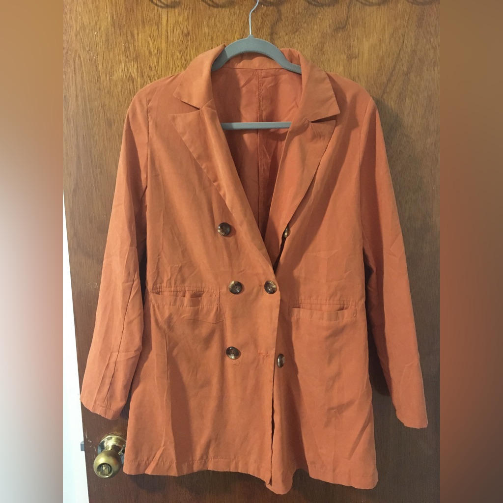 Double Breasted Solid Blazer